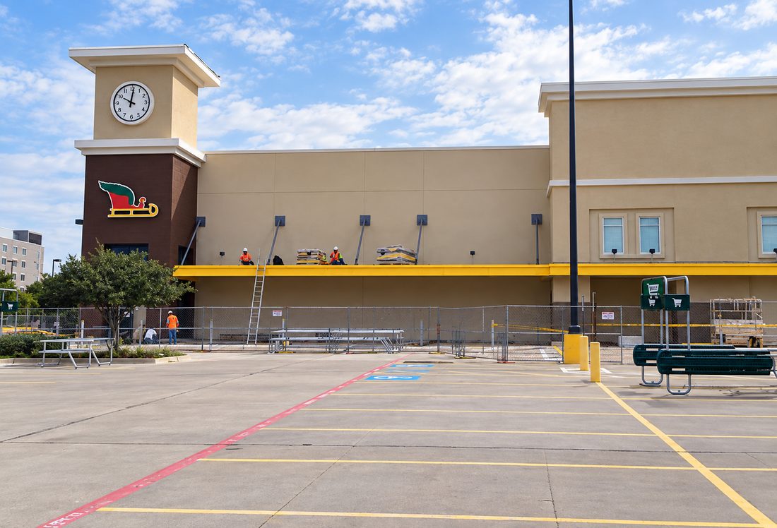 Stucco and EIFS exterior finish project 1 on a commercial building in Dallas-Fort Worth