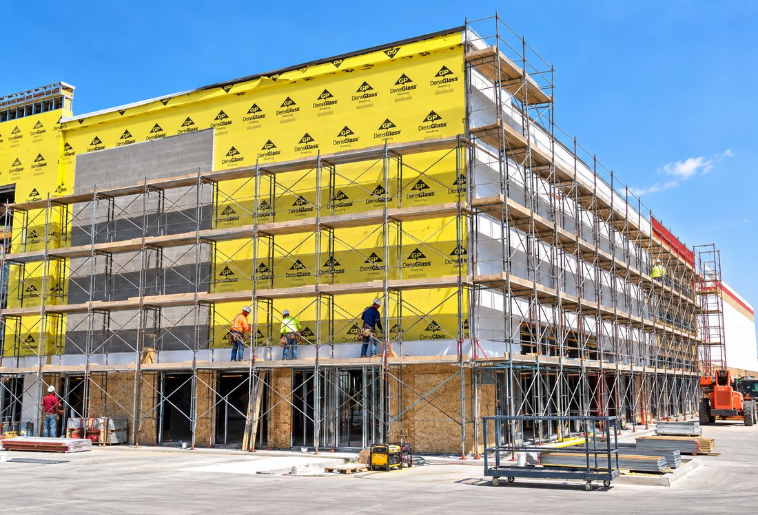 Stucco and EIFS exterior finish project 10 on a commercial building in Dallas-Fort Worth